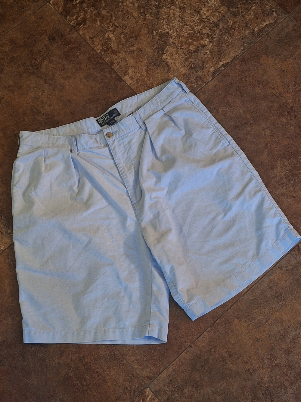 Ralph Lauren Men's Light Blue Cotton Shorts Classic Casual 38